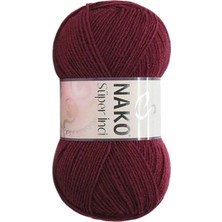 1 Adet Süper Inci El Örgü Ipi 100 gr Bordo 999