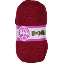 1 Adet Dora El Örgü Ipi Yünü 100 gr 034 Koyu Kırmızı
