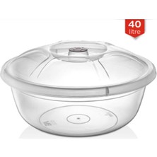 6 No Hamur Leğeni Şeffaf 40 Lt ROYALEKS-MRD241