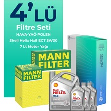 MANN BMW 7.30 Dizel xDrive Filtre Bakım Seti Shell Motor Yağlı (2008-2012) 4 Lü