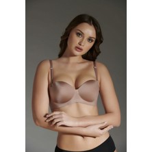 C&city Destekli Lazer Soft Kap  Straplez C16055 Vizon