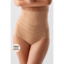 Yüksek Bel Lazer Kesim Külot Korse 9603 Ten