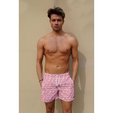 C&city Erkek Dijital Baskılı Deniz Şort C1162 Somon