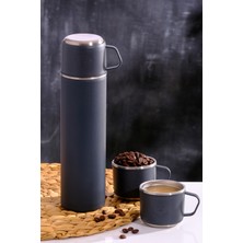 Penguen 1050G - Paslanmaz Çelik 3 Bardaklı Termos 500ML - 6 Saat Sıcak, 12 Saat Soğuk Tutma Özelliği