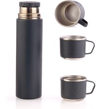Penguen 1050G - Paslanmaz Çelik 3 Bardaklı Termos 500ML - 6 Saat Sıcak, 12 Saat Soğuk Tutma Özelliği