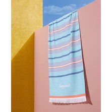 Serein Pamuklu Plaj Havlusu - Mavi/turuncu - 70X150 cm
