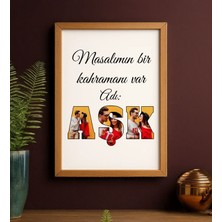 Bk Gift Kişiye Özel Fotoğraflı Aşk Tasarımlı Ahşap Çerçeveli Tablo-5 40X25CM, Sevgiliye Hediye, Ev Hediyesi, Arkadaşa Hediye
