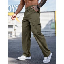 Erkek Kargo Cepli Gabardin Regular Fit Pantolon