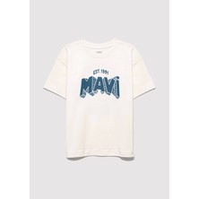 Mavi Mavi Baskılı Ekru Tişört 6610339-70057