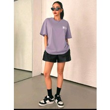 Woodroffe Kadın Cherısh Tıme Effect Baskılı Oversize Salaş T-Shirt Boyfriend