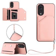 Bdt Shop Honor 90 Için Darbeye Dayanıklı Cüzdan Kılıf Manyetik Kapatma, Dahili Bilek Kayışı ve Kart Yuvaları (Yurt Dışından)