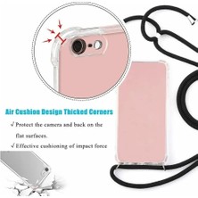 Samsung Galaxy S25 (SM-S931B) ile Uyumlu Kılıf Silikon Ipli Boyundan Askılı Darbe Emici Antishock Kapak Tpu