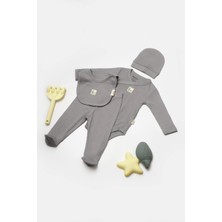 Bebek 4'lü Uzun Kollu Set, %50 Bambu %50 Organic Pamuk, Bebek - Yenidoğan - CSYB9011