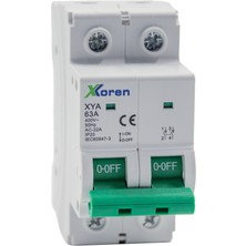 Xkoren 100A 2 Kutuplu Yük Ayırıcı Anahtar (Isolator) (6 Adet)