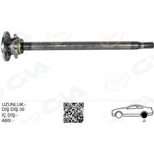 Aks Mili Arka Sol Kalin Kisa 840MM Mercedes Sprinter B906 . Vw Crafter 30-35-50 Z:29-30 Poryali Dpmah