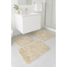 Sadiva Doğal Kaymaz Taban 3'lü Banyo Paspası 60X100 - 50X60 - 50X60