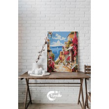 Akdenizin Göz Bebeği Sayılarla Boyama Seti, Hobi Seti, 40X50 Tablo, Fırça Boya, Numaralı Tuval