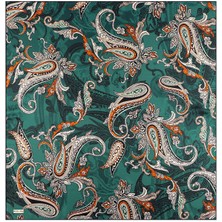 Zümrüt Şal Desen Twill Ipek Eşarp