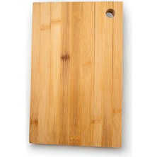 Tanto Bushcraft Doğal Bambu Kesme Tahtası 30x19.5 cm El Yapımı Hijyenik ve Sağlıklı Sunum Tahtası Mutfak Kamp Piknik Kullanımı İçin Uygun