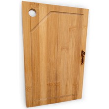 Tanto Bushcraft Doğal Bambu Kesme Tahtası 30x19.5 cm El Yapımı Hijyenik ve Sağlıklı Sunum Tahtası Mutfak Kamp Piknik Kullanımı İçin Uygun