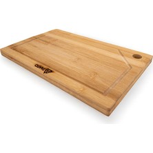 Tanto Bushcraft Doğal Bambu Kesme Tahtası 30x19.5 cm El Yapımı Hijyenik ve Sağlıklı Sunum Tahtası Mutfak Kamp Piknik Kullanımı İçin Uygun