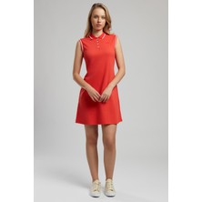 Trista Kadın Polo Yaka Elbise Kırmızı