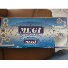 Megi 6'li Vidalı Banyo Aksesuar Seti, Kağıtlık+Havluluk+Sabunluk+Diş Fırçalık+Ayna Önü+Uzun Askı