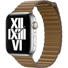 Maks Technology Watch 42MM Uyumlu Krd-09 Deri Lop Kordon Mkst - Kahverengi