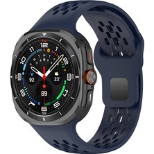 Galaxy Watch Ultra 47MM Mkst KRD-119 Delikli Tasarım Silikon Kordon-Midnight Blue