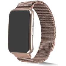 Maks Technology Huawei Watch Fit Uyumlu Krd-01 Metal Kordon Mkst - Rose Gold