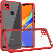 Maks Technology Redmi 9c Kılıf ​​mkst Kaff Kapak-Kırmızı