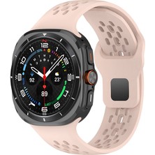 Galaxy Watch Ultra 47MM Mkst KRD-119 Delikli Tasarım Silikon Kordon-Pembe