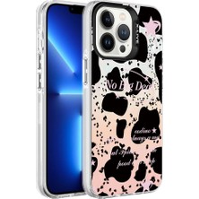 Maks Technology iPhone 13 Pro Max Kılıf Mermer Desenli Mkst Marbello Kapak-Siyah-Beyaz