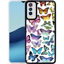 Maks Technology Vivo Y20 Kılıf Mkst M-Fit Desenli Kapak-Butterfly No3