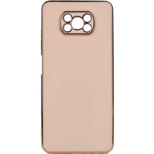 Maks Technology Poco X3 Kılıf Mkst Bark Kapak-Rose Gold