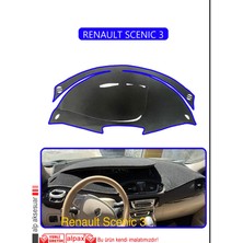 Renault Scenıc 3torpido Koruma Halısı Mavi Kenar