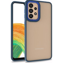 Maks Technology Galaxy A73 Kılıf Mkst Flora Kapak-Mavi
