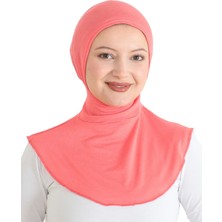 Kadın Boyunluklu Hijab Tesettür Pratik Spor Bone - Açık Pembe