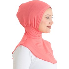 Kadın Boyunluklu Hijab Tesettür Pratik Spor Bone - Açık Pembe