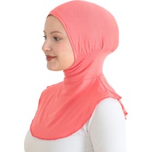 Kadın Boyunluklu Hijab Tesettür Pratik Spor Bone - Açık Pembe