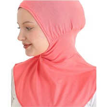 Kadın Boyunluklu Hijab Tesettür Pratik Spor Bone - Açık Pembe