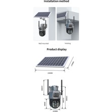 Ensiga Pro 4g Solar Dual Lens Hareketli Gece Görüş Dual Lens 6mp Uzaktan Izleme Akıllı Kamera 128GB