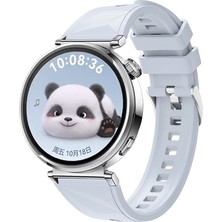 Maks Technology Huawei Gt4 41MM Uyumlu Mkst KRD-129 18MM Silikon Kordon Strap Kayış-Buz Mavisi