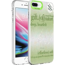 Maks Technology iPhone 7 Plus Kılıf Mermer Desenli Mkst Marbello Kapak-Yeşil