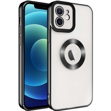 Maks Technology iPhone 11 Uyumlu Kamera Korumalı Logo Gösteren Mkst Omega Kapak-Siyah