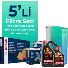 BOSCH Volvo XC60 2.0 Dizel Filtre Bakım Seti Motul Motor Yağlı (2013-2017) 5 Li