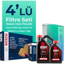 BOSCH Volvo XC60 2.4 Dizel Filtre Bakım Seti Motul Motor Yağlı (2009-2014) 4 Lü