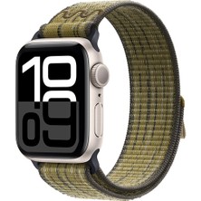 Maks Technology Watch 10 46MM Uyumlu Krd-91 Hasır Kordon Strap Kayış-Yeşil-Gri