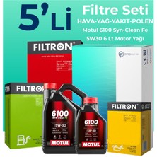 Filtron Volvo XC60 2.4 Dizel Filtre Bakım Seti Motul Motor Yağlı (2009-2014) 5 Li