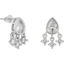 Beyaz Altın Kaplama Çelik Küpe